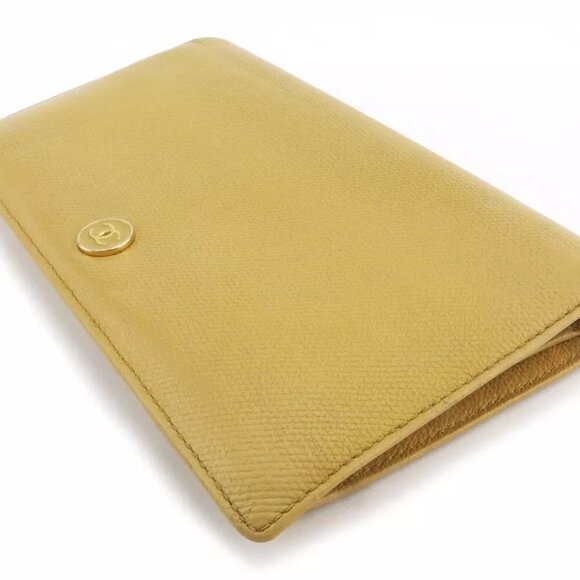 CHANEL wallet here button beige leather Authentic used L3185 - Picture 4 of 9